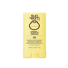 Protetor Solar em Bastão Transparente para Rosto Sun Bum Kids SPF 50 - Aplicação Úmida ou Seca - Protetor Solar de Amplo