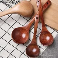 # Novo Colher De Madeira Concha De Sopa Utensílios De Cozinha Talheres Suprimentos De Catering Pote Antiaderente Acessór