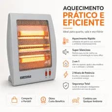 Aquecedor Elétrico Portátil 3 Níveis 110v Startools Aquecedor Elétrico Doméstico