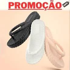 Sandália Chinelo 3 Tiras Plataforma Nuvem Feminino Trançado Confortável