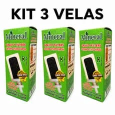 Kit 3 Velas Para Filtro De Barro Com Carvão Ativado Mineral