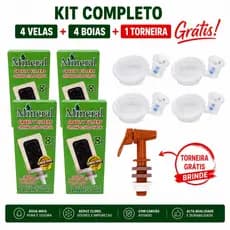 Kit Filtro de Barro 4 Velas Carvão Ativado + 4 Boias + Torneira Grátis
