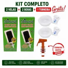 Kit Filtro de Barro 2 Velas Carvão Ativado + 2 Boias + Torneira Grátis