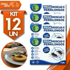 Kit Colas Pega Mosca Baratas Pernilongo Adesiva Insetos Voadores Sem Cheiro Adesivo Pratico
