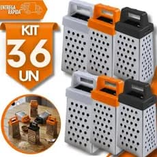 Conjunto Mini Ralador 4 Faces Inox 7,1cm para Temperos Queijos Opção de Presente Chá de Cozinha Utensílios