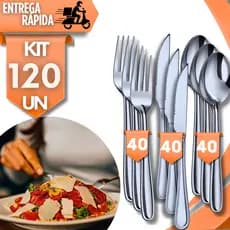Combinado de Garfos Facas e Colheres Aço Inox Mesa Atacado Cozinha Restaurantes Buffet Praticidades Talheres Utensílios