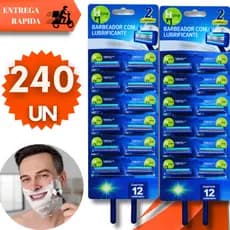 Combinado de 240/220/200/180 Barbeador Aparelho Barbear Descartável Fita Lubrificante com 2 Lâminas Qualidade Premium
