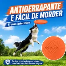 Frisbee Macio para Cães Resistente a Mordidas, Brinquedo de Lançamento para Passeios e Treino