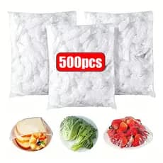 Kit 500 Tampa De Plástico Descartável Para Alimento Diâmetro 36 cm-Protetor Geladeira Saco Proteção Comida