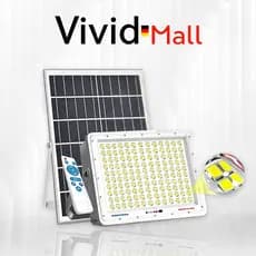 Vivid Kit Refletor Solar com Sensor de Movimento Controle Remoto IP67 À Prova D'Água Super Brilhante