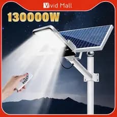 Vivid Luminária LED Solar 130000W Super Potente IP65 Para Rua Jardim Garagem Com Controle