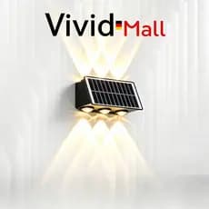 Vivid Arandela Solar LED Externa Super Brilhante IP65 À Prova D'Água Decorativa Jardim Muro Parede