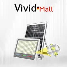 Vivid Lâmpada Refletor Solar LED 10000W Super Brilhante IP67 à Prova D'Água para Uso Externo