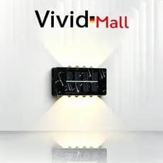 Vivid Arandela Solar LED Luminária Parede Luz Quente À Prova D'Água Residencial Jardim Externo