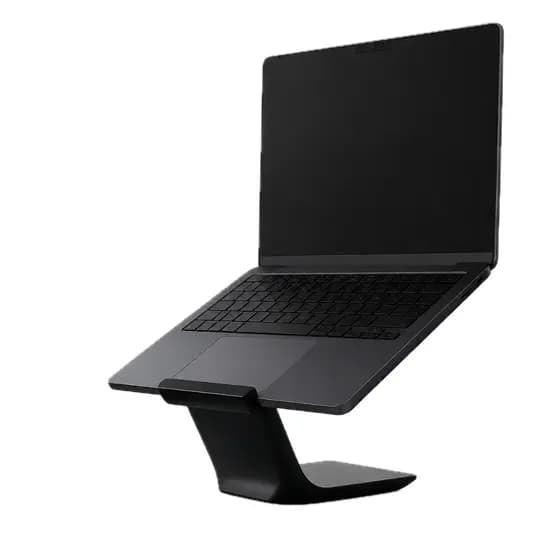 Suporte Base Notebook Macbook Mesa Elevado Compacto Ergonômico Minimalista Home Office Escritório