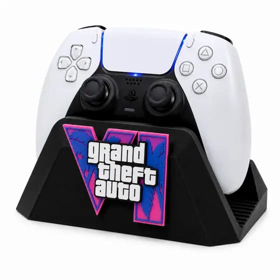 Suporte GTA VI Controle PS5 PS4 e Xbox Series S X Gamer Decorativo Base de Mesa Colecionador