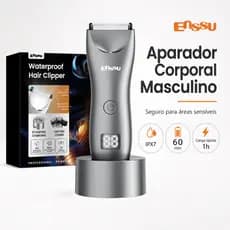 Aparador De Pelos Enssu Barbear Máquina De Cortar Cabelo Depilação Masculino Íntima Com Base