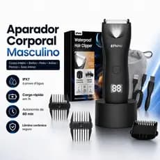 Aparador de Pelos Masculino Barbeador Elétrico 3 em 1 Prova D'água USB Recarregável