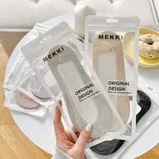 Meias de barco de seda gelo mulheres verão Ultra-fino meias invisíveis cor sólida Casual boca rasa meias de Silicone ant
