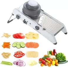 Cortador De Legumes Fatiador Ralador Com Regulagem Em Inox QUE BOM S8