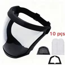 Melhoria  Máscara De Proteção Facial Completa anti-Embaçamento Acrílico+ 10 Filtros S8