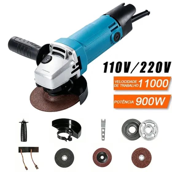 Esmerilhadeira Lixadeira Angular 900W 115mm 11000rpm  100V / 240V S9