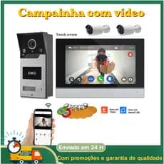 1080P Campainha Vídeo Porteiro 7 - Alta Definição E Visão Noturna Desbloqueio por vídeo remoto APP TUYA