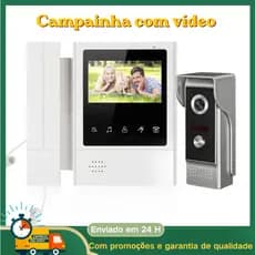 Video Porteiro Residencial Intelbras Monitor 4,3'' IVR TFT-LCD Visão Noturna à Prova D'água à Prova De Explosão