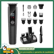 5 Em 1 Barbeador Eletrico Masculino Sem Fio Máquina De Barbear E Aparador Pelos Para Nariz Corpo Rosto E Bigode Bivolt