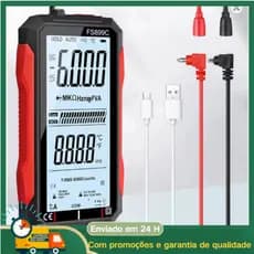 FS899C Multimetro Digital Auto Ranging De Alta Precisão RMS 620A com 6000 Contagens