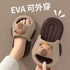 Kapibara EVA chinelos infantis meninos 2026 verão antiderrapante respirável não fedorento sola macia sapatos exteriores