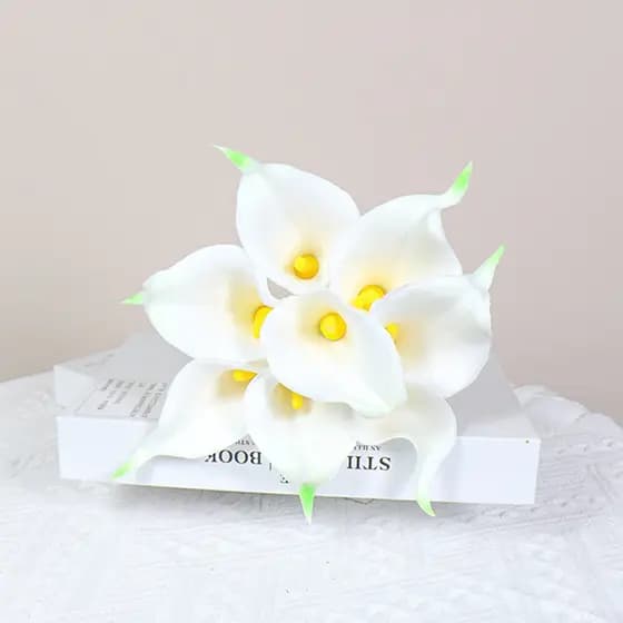Simulação de estoque pronto transfronteiriço PU Mini sensação hidratante ferradura lótus flor Artificial decoração para