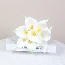 Simulação de estoque pronto transfronteiriço PU Mini sensação hidratante ferradura lótus flor Artificial decoração para