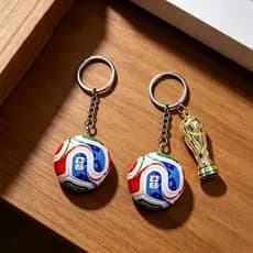 Chaveiro de futebol em PVC – pingente de bolsa escolar chaveiro masculino lembrança de fã