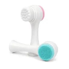 Escova Facial 2 Em 1 Silicone Massagem Esponja Skin Care