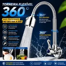Torneira Gourmet com chuveiro - Torneira para cozinha luxo Torneira com rotação de 360° Para envio imediato