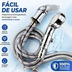 Torneira Monocomando Fria Para Lavatório Barbearia Salão De Beleza Com Ducha 3 Em 1