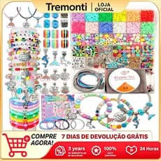 Kit 6000 unidades Miçangas Maleta Bolsa para Montar Pulseiras - Lilás