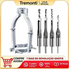 Broca De Furo Quadrado Adaptador De SP Kit 5 + Suporte Fixo Adaptador Furadeira Bancada