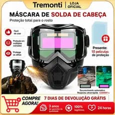 Capacete de Solda Máscara de Soldagem Automática com Lentes Filtro de Luz Capacete Anti-Reflexo para
