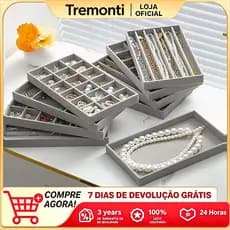 Kit 5 Porta Jóias Bandejas Veludo Organizadors Para Jóias Bijuterias