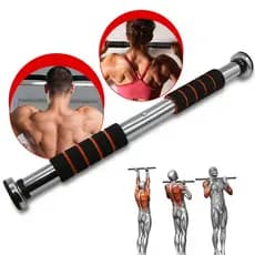 Barra Exercícios Porta Ajustável Extensora 100cm Ajustável de Crossfit e Calistenia Em Casa