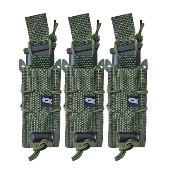 Kit 3 Porta Carregador Impactus Fast Pistol Cordura Verde