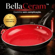 Frigideira Cerâmica Antiaderente 22cm Revestimento Premium Fogão Gás Elétrico e Indução