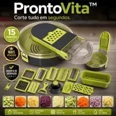 ProntoVita™ Cortador de Legumes 15 em 1 Multifuncional Ralador e Fatiador Manual