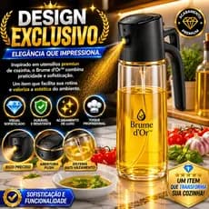 Borrifador Spray Azeite Vidro 470ml Dosador Galheteiro Óleo Vinagre Air Fryer