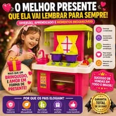 Cozinha Infantil Completa Com Acessórios Fogão Pia Forno Brinquedo Menina Educativo