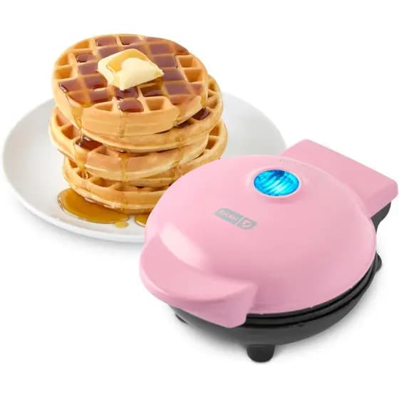 Dash Mini Waffle Maker-Ferro Elétrico Compacto Para Guloseimas Caseiras Criativas-Superfície Antiaderente PTFE-Fácil De