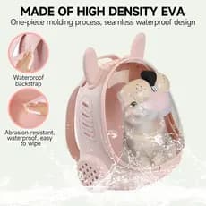 Mochila Para Animais De Estimação Cães E Gatos (Rosa , Coelho)