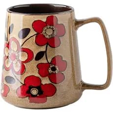 Caneca De Café Grande De Cerâmica De 24 Onças Com Alça , Xícara Floral Vintage Chá Extra Para Escritório E Casa , Segura